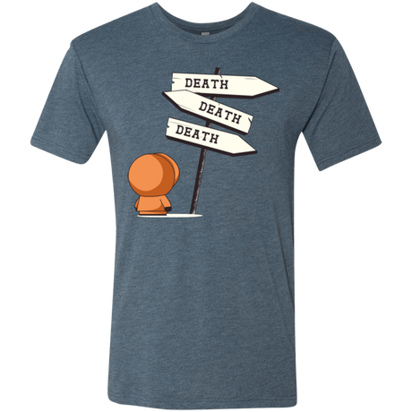 T-Shirts Indigo / Small DEATH TINY Men's Triblend T-Shirt