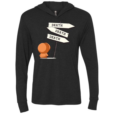 T-Shirts Vintage Black / X-Small DEATH TINY Triblend Long Sleeve Hoodie Tee