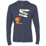 T-Shirts Vintage Navy / X-Small DEATH TINY Triblend Long Sleeve Hoodie Tee