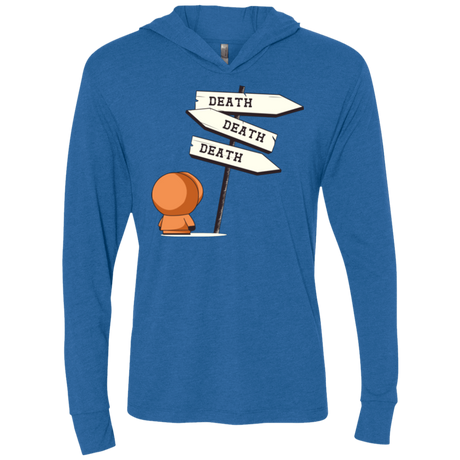 T-Shirts Vintage Royal / X-Small DEATH TINY Triblend Long Sleeve Hoodie Tee