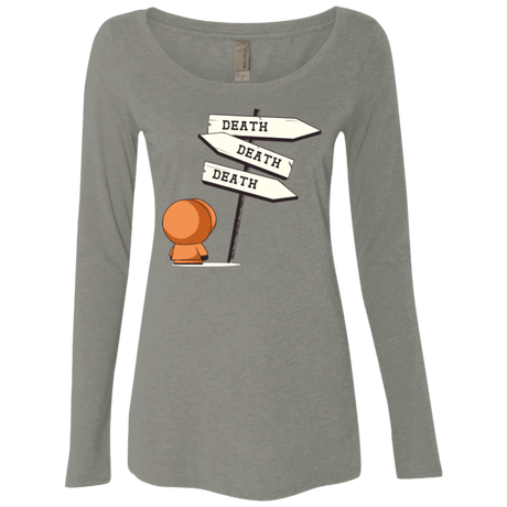 T-Shirts Venetian Grey / Small DEATH TINY Women's Triblend Long Sleeve Shirt