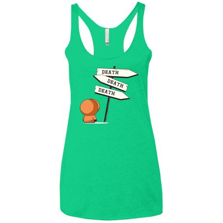 T-Shirts Envy / X-Small DEATH TINY Women's Triblend Racerback Tank
