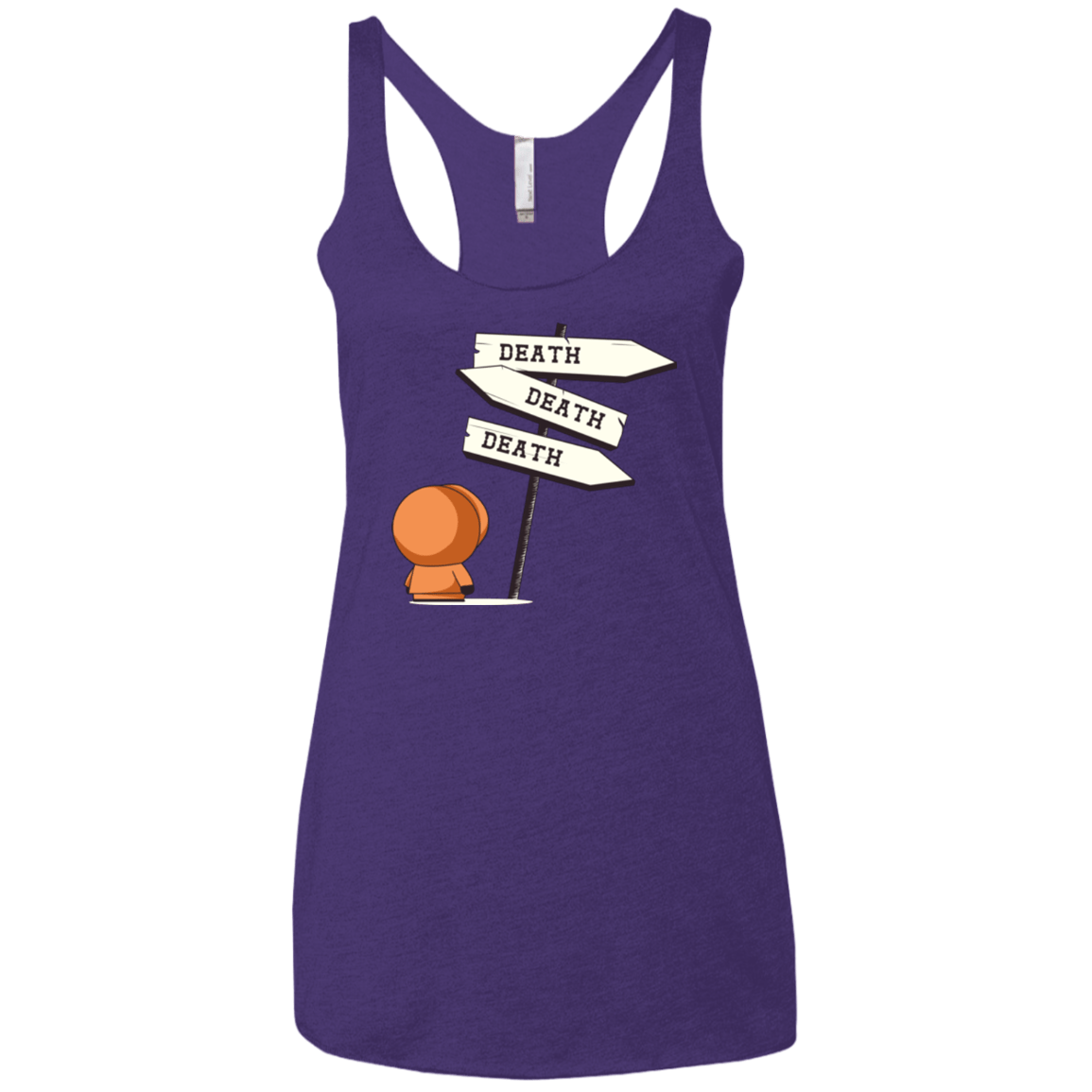 T-Shirts Purple / X-Small DEATH TINY Women's Triblend Racerback Tank