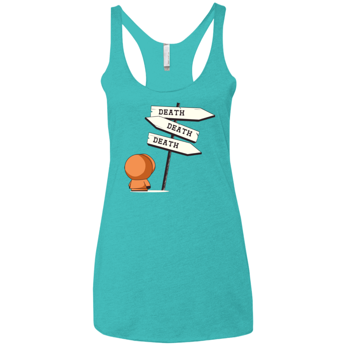 T-Shirts Tahiti Blue / X-Small DEATH TINY Women's Triblend Racerback Tank