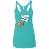 T-Shirts Tahiti Blue / X-Small DEATH TINY Women's Triblend Racerback Tank