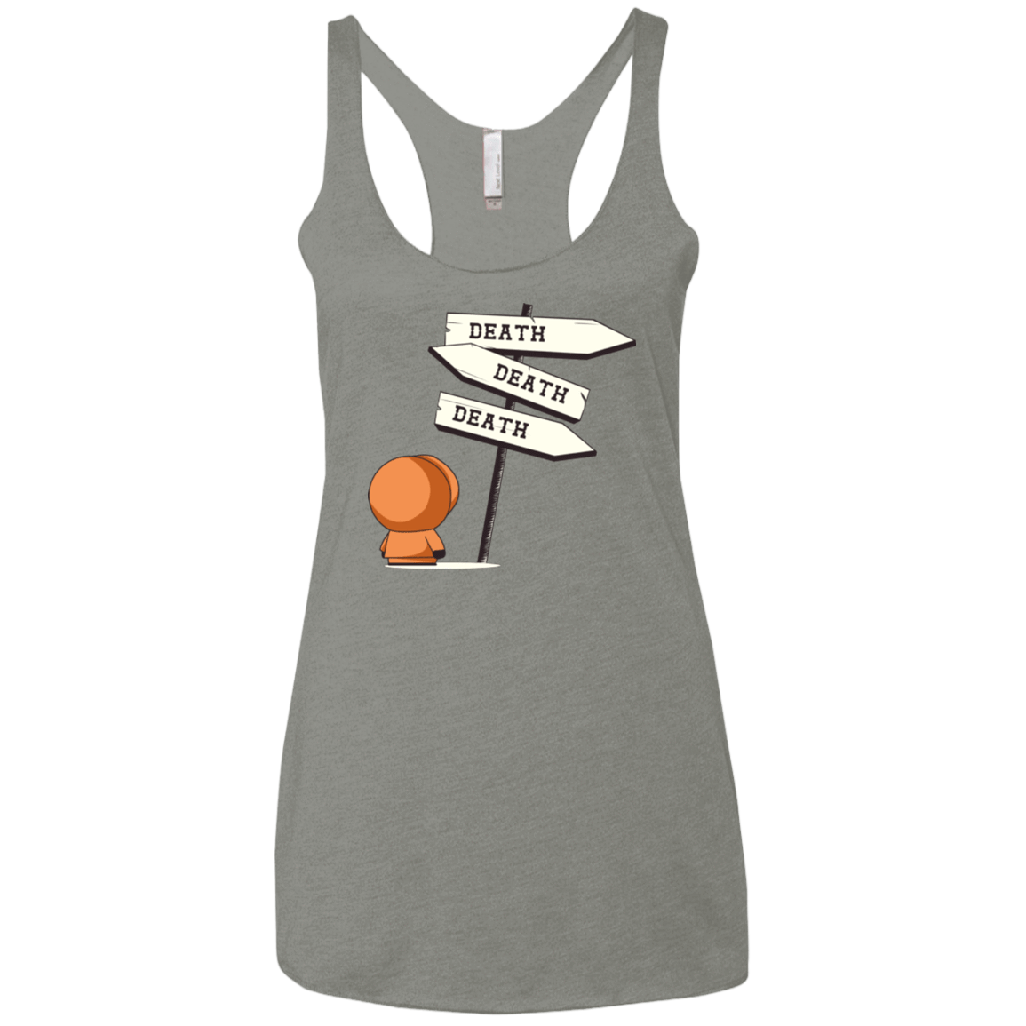 T-Shirts Venetian Grey / X-Small DEATH TINY Women's Triblend Racerback Tank