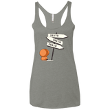 T-Shirts Venetian Grey / X-Small DEATH TINY Women's Triblend Racerback Tank
