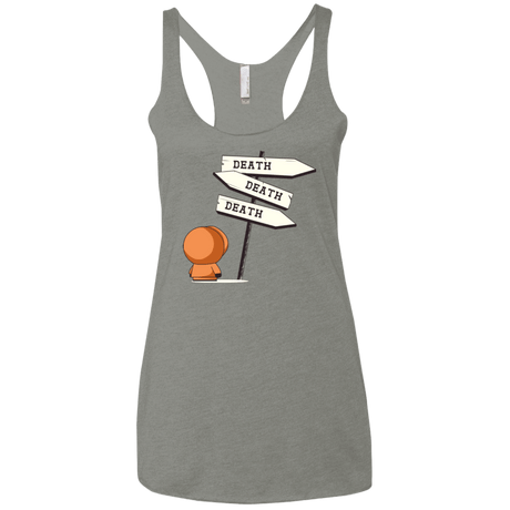 T-Shirts Venetian Grey / X-Small DEATH TINY Women's Triblend Racerback Tank