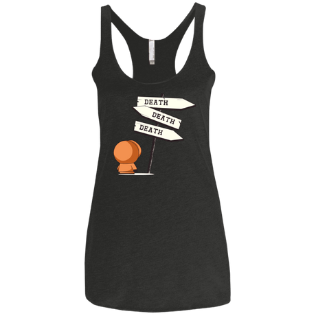 T-Shirts Vintage Black / X-Small DEATH TINY Women's Triblend Racerback Tank