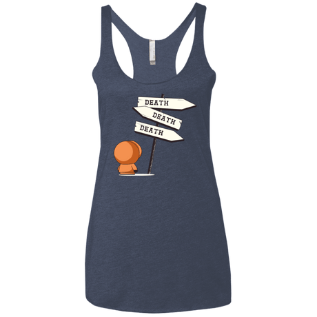 T-Shirts Vintage Navy / X-Small DEATH TINY Women's Triblend Racerback Tank