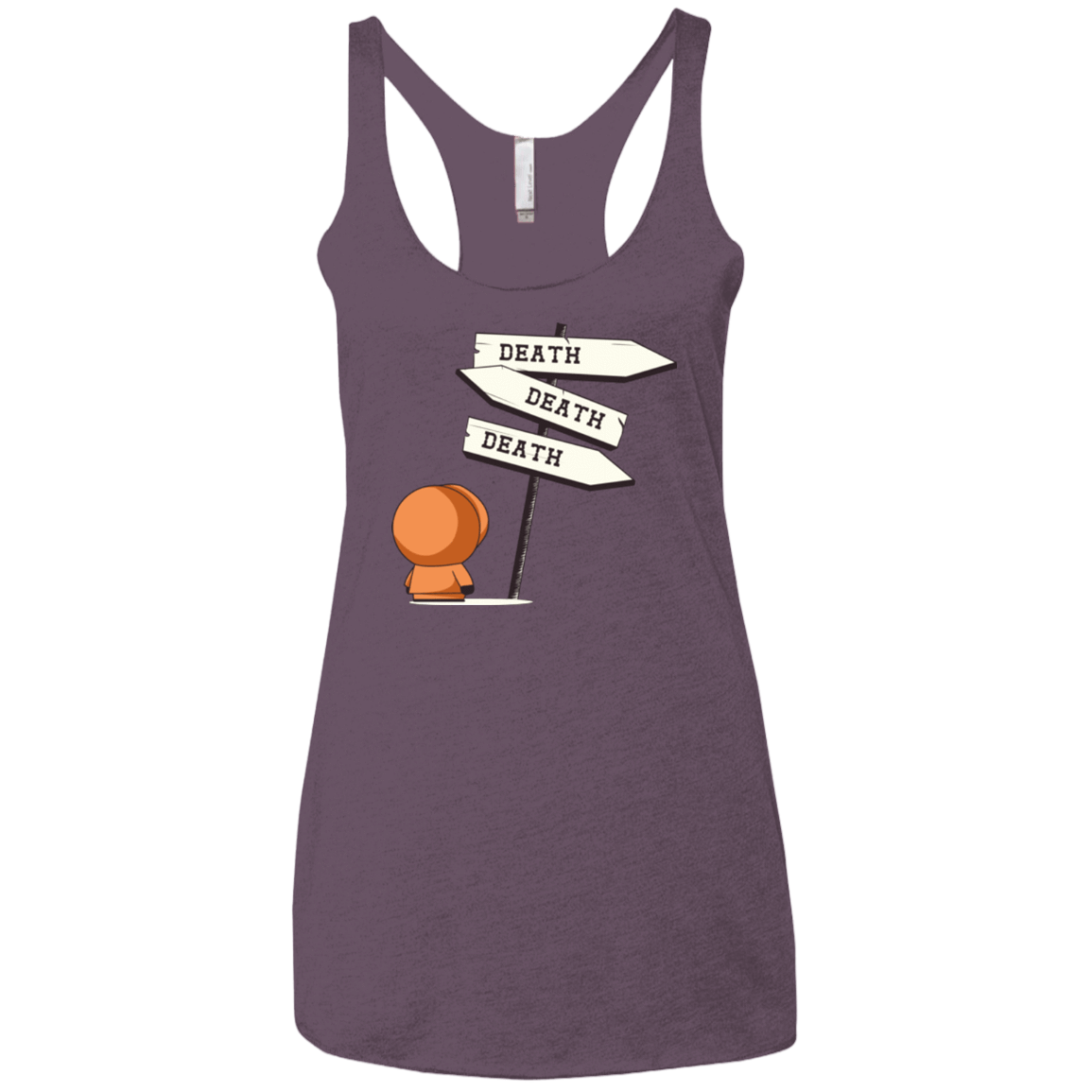 T-Shirts Vintage Purple / X-Small DEATH TINY Women's Triblend Racerback Tank