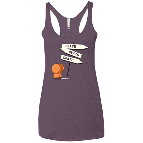 T-Shirts Vintage Purple / X-Small DEATH TINY Women's Triblend Racerback Tank