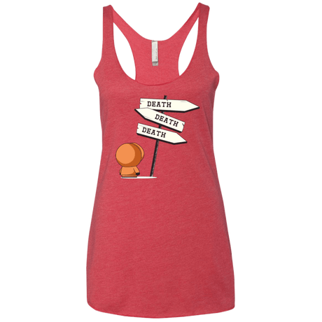 T-Shirts Vintage Red / X-Small DEATH TINY Women's Triblend Racerback Tank