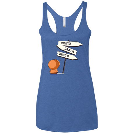 T-Shirts Vintage Royal / X-Small DEATH TINY Women's Triblend Racerback Tank