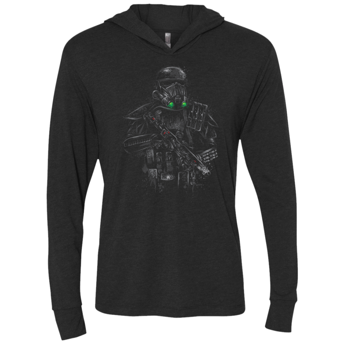 T-Shirts Vintage Black / X-Small Death trooper Triblend Long Sleeve Hoodie Tee