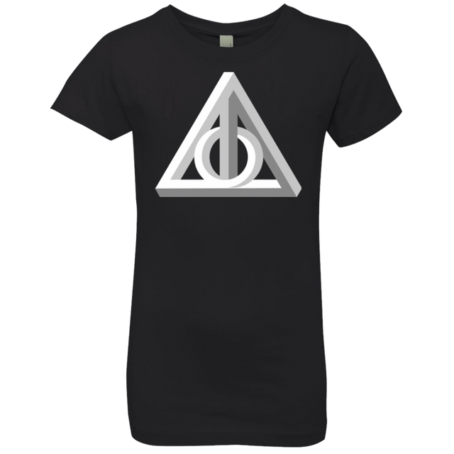 T-Shirts Black / YXS Deathly Impossible Hallows Girls Premium T-Shirt