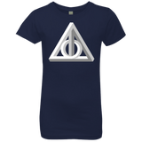 T-Shirts Midnight Navy / YXS Deathly Impossible Hallows Girls Premium T-Shirt