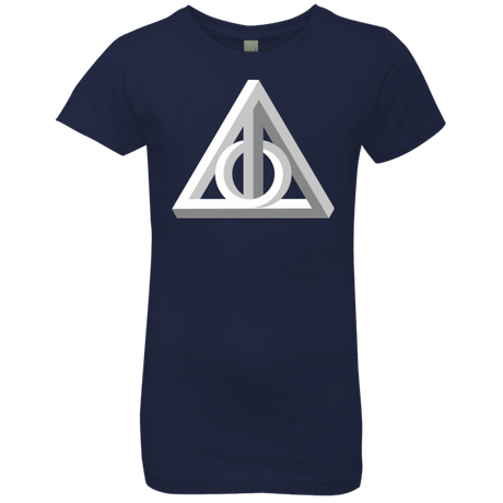 T-Shirts Midnight Navy / YXS Deathly Impossible Hallows Girls Premium T-Shirt