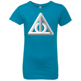 T-Shirts Turquoise / YXS Deathly Impossible Hallows Girls Premium T-Shirt