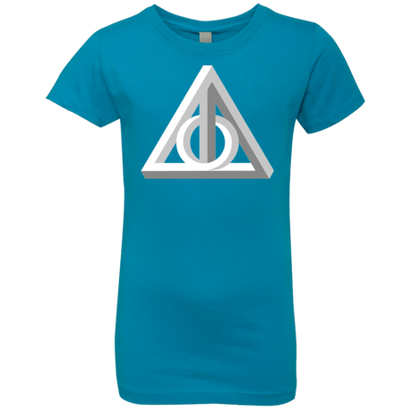 T-Shirts Turquoise / YXS Deathly Impossible Hallows Girls Premium T-Shirt