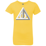 T-Shirts Vibrant Yellow / YXS Deathly Impossible Hallows Girls Premium T-Shirt