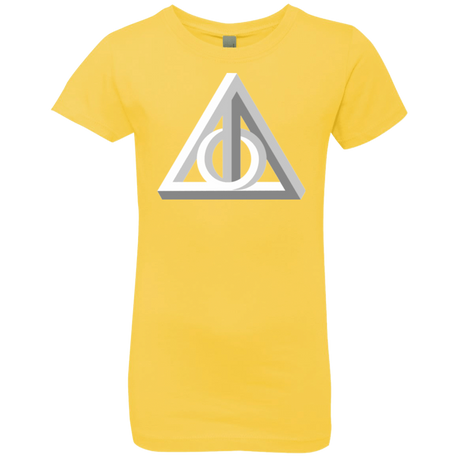 T-Shirts Vibrant Yellow / YXS Deathly Impossible Hallows Girls Premium T-Shirt