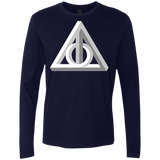 T-Shirts Midnight Navy / Small Deathly Impossible Hallows Men's Premium Long Sleeve