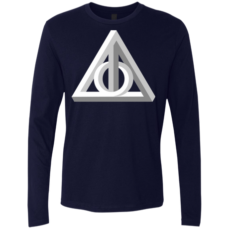 T-Shirts Midnight Navy / Small Deathly Impossible Hallows Men's Premium Long Sleeve