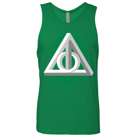 T-Shirts Kelly Green / Small Deathly Impossible Hallows Men's Premium Tank Top