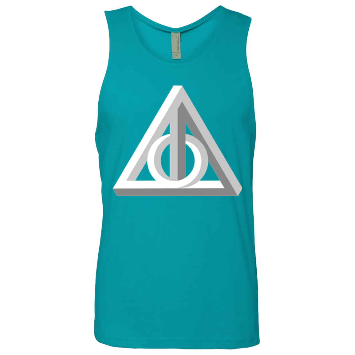 T-Shirts Tahiti Blue / Small Deathly Impossible Hallows Men's Premium Tank Top