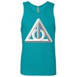 T-Shirts Tahiti Blue / Small Deathly Impossible Hallows Men's Premium Tank Top