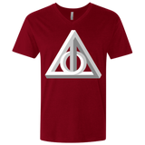 T-Shirts Cardinal / X-Small Deathly Impossible Hallows Men's Premium V-Neck