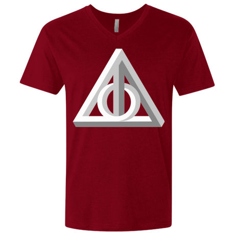 T-Shirts Cardinal / X-Small Deathly Impossible Hallows Men's Premium V-Neck