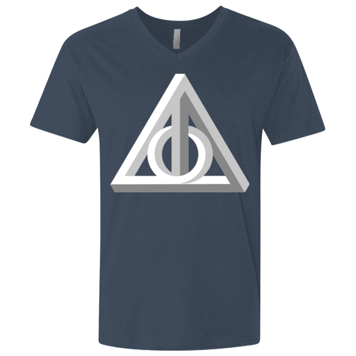 T-Shirts Indigo / X-Small Deathly Impossible Hallows Men's Premium V-Neck