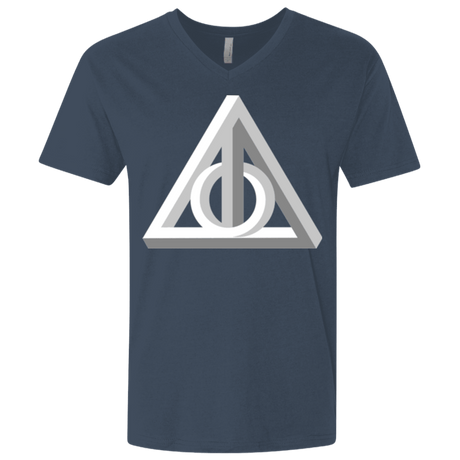 T-Shirts Indigo / X-Small Deathly Impossible Hallows Men's Premium V-Neck