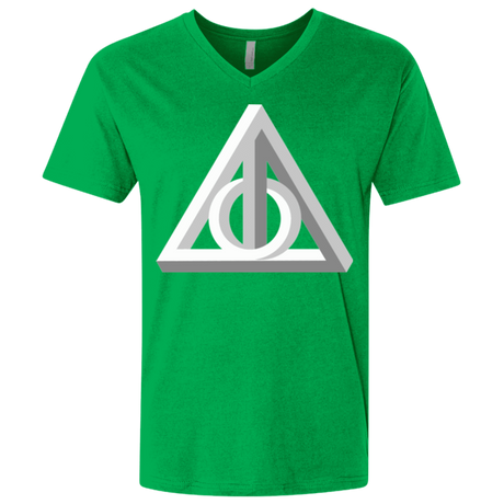 T-Shirts Kelly / X-Small Deathly Impossible Hallows Men's Premium V-Neck