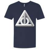 T-Shirts Midnight Navy / X-Small Deathly Impossible Hallows Men's Premium V-Neck