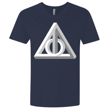 T-Shirts Midnight Navy / X-Small Deathly Impossible Hallows Men's Premium V-Neck