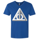 T-Shirts Royal / X-Small Deathly Impossible Hallows Men's Premium V-Neck