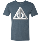 T-Shirts Indigo / Small Deathly Impossible Hallows Men's Triblend T-Shirt