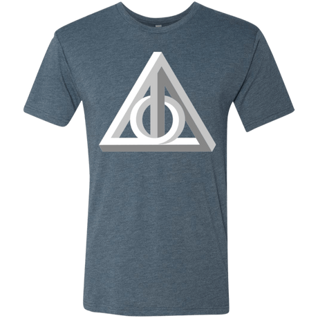 T-Shirts Indigo / Small Deathly Impossible Hallows Men's Triblend T-Shirt