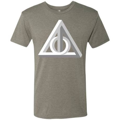 T-Shirts Venetian Grey / Small Deathly Impossible Hallows Men's Triblend T-Shirt