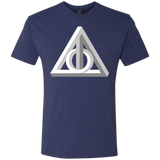T-Shirts Vintage Navy / Small Deathly Impossible Hallows Men's Triblend T-Shirt