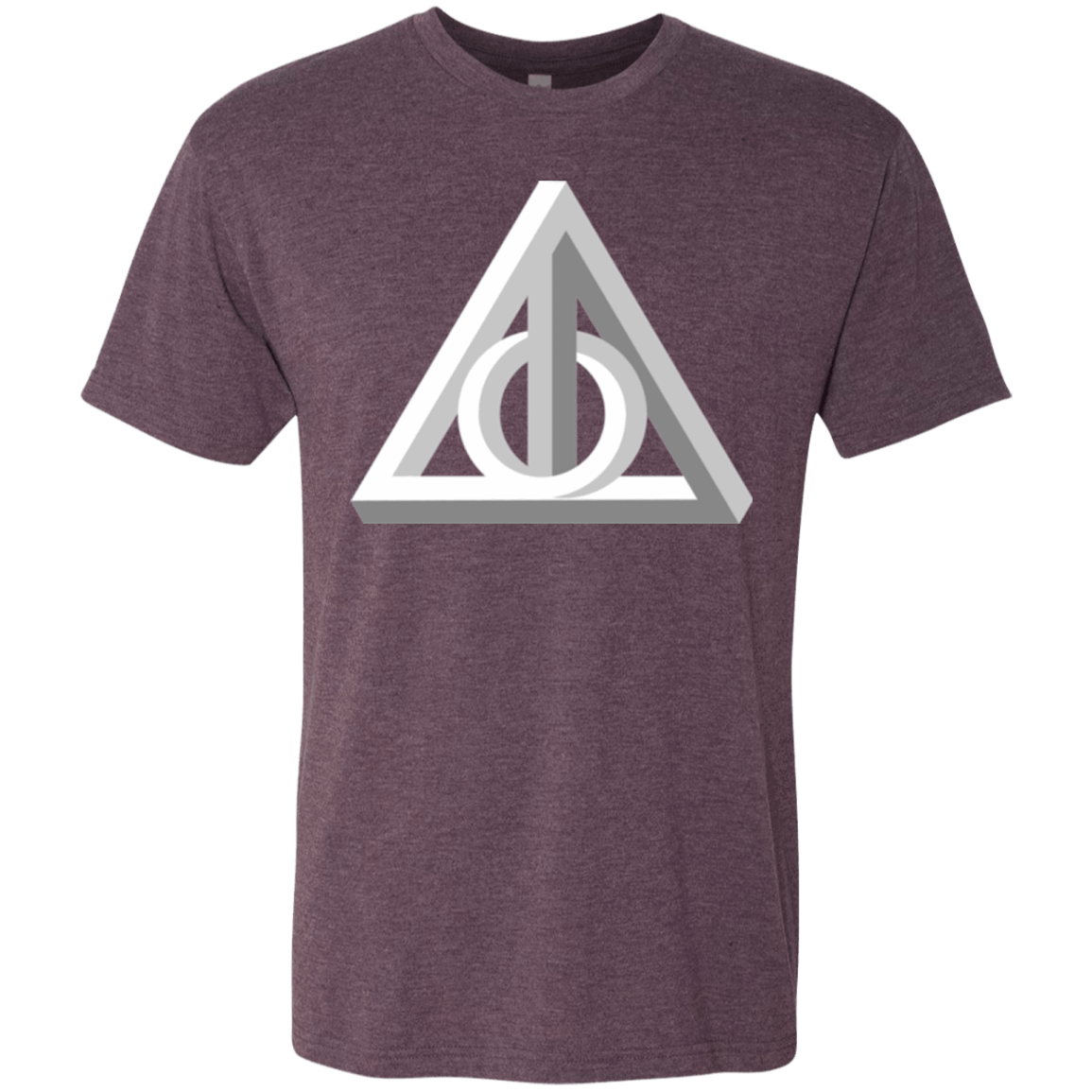 T-Shirts Vintage Purple / Small Deathly Impossible Hallows Men's Triblend T-Shirt