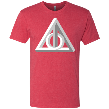 T-Shirts Vintage Red / Small Deathly Impossible Hallows Men's Triblend T-Shirt