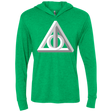 T-Shirts Envy / X-Small Deathly Impossible Hallows Triblend Long Sleeve Hoodie Tee