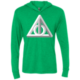 T-Shirts Envy / X-Small Deathly Impossible Hallows Triblend Long Sleeve Hoodie Tee