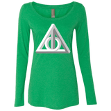 T-Shirts Envy / Small Deathly Impossible Hallows Women's Triblend Long Sleeve Shirt