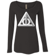 T-Shirts Vintage Black / Small Deathly Impossible Hallows Women's Triblend Long Sleeve Shirt