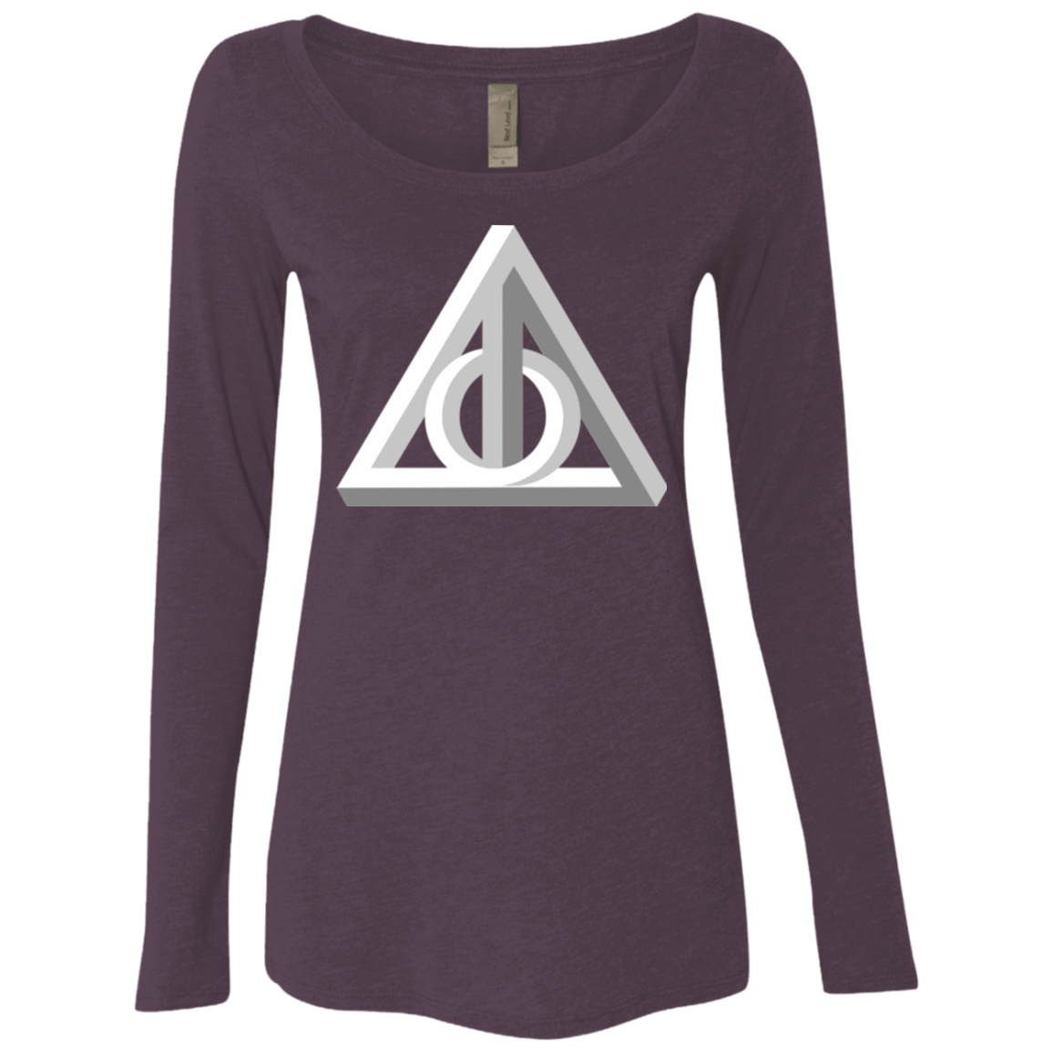T-Shirts Vintage Purple / Small Deathly Impossible Hallows Women's Triblend Long Sleeve Shirt